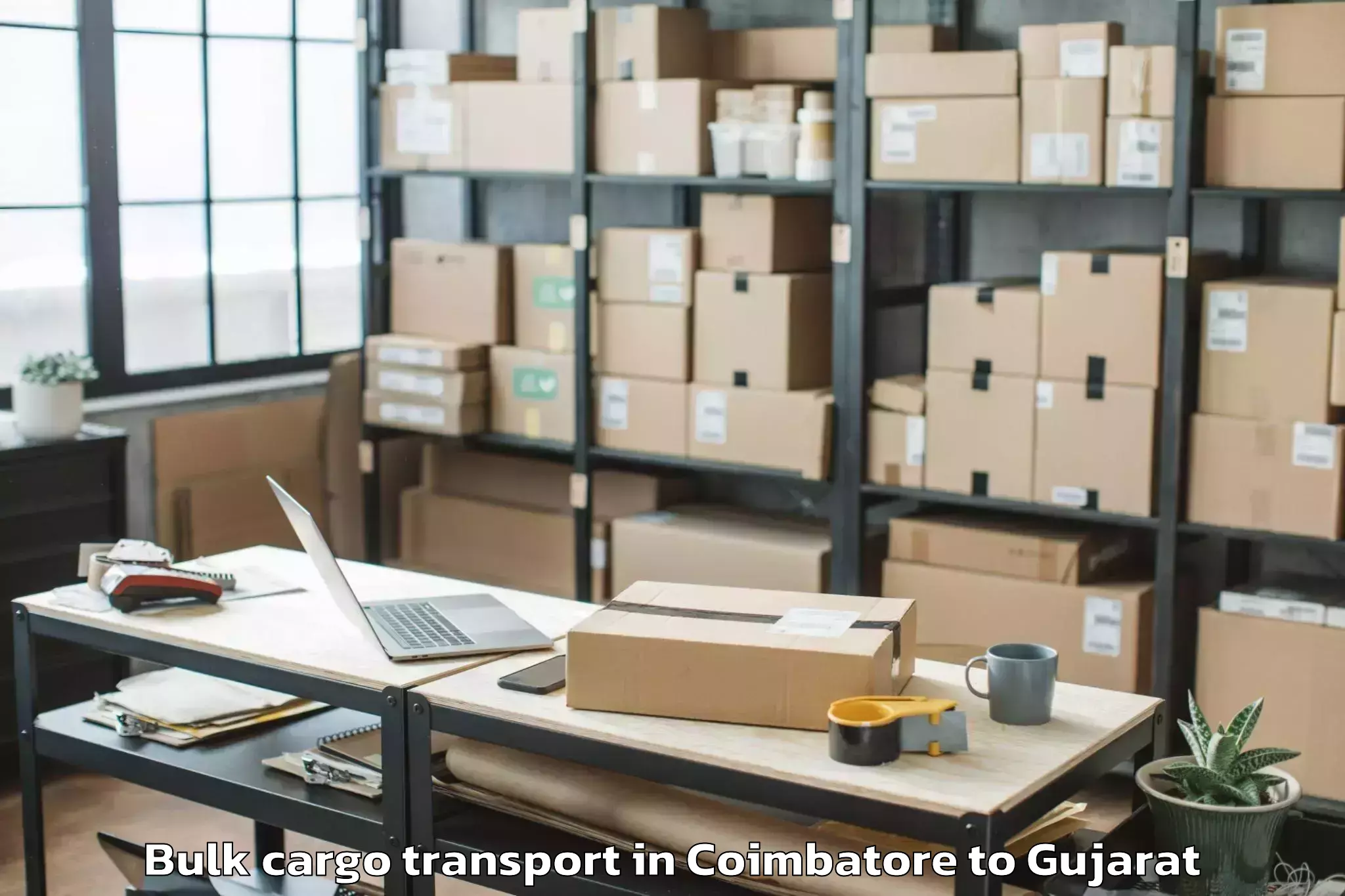 Affordable Coimbatore to Madhavkampa Bulk Cargo Transport